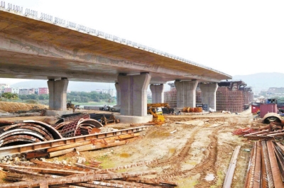 晉安大橋正在加緊建設中